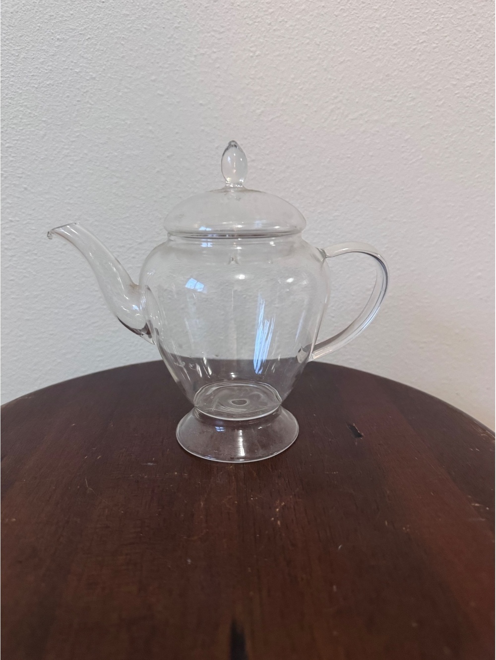 Clear Glass Teapot with Lid and Handle
